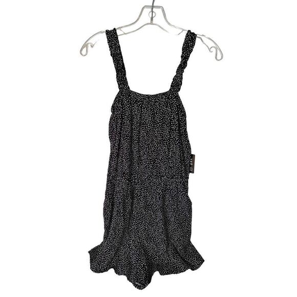 NWT Express Black & White Polka Dot Romper Size Medium -See Detail - Picture 4 of 12